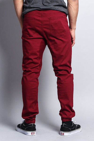 Men's Jogger Twill Pants JG804 (Burgundy) – G-Style USA