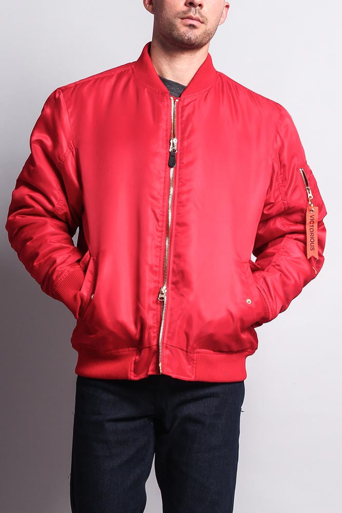 Solid Color MA-1 Bomber Jacket