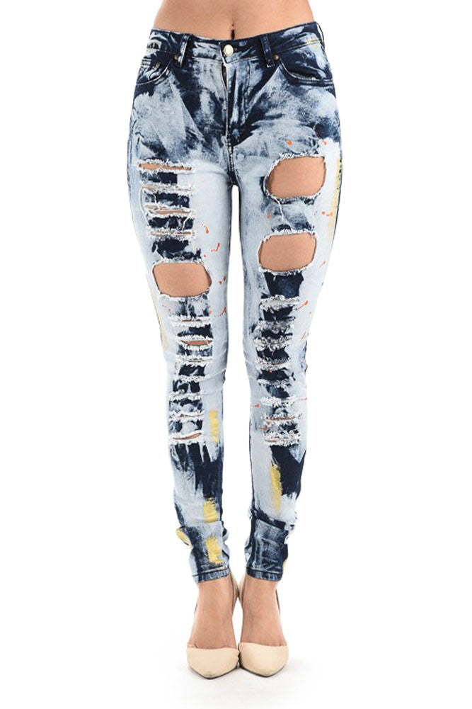 ladies acid wash jeans