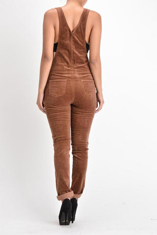 overalls corduroy brown