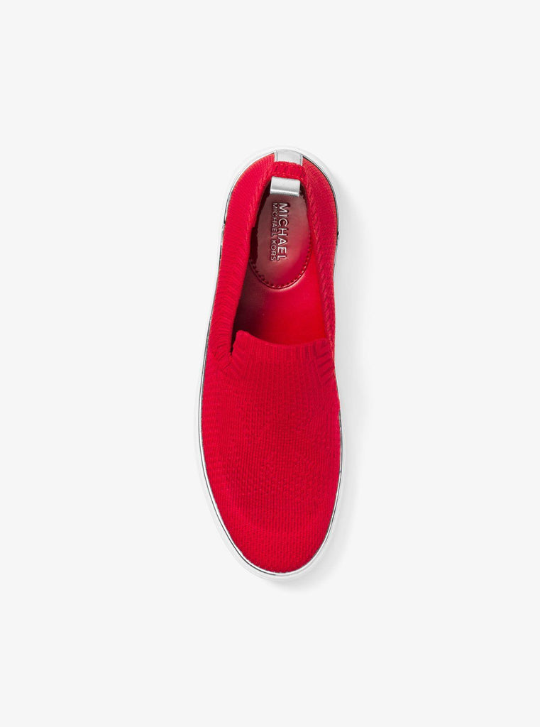 michael kors red slip on shoes