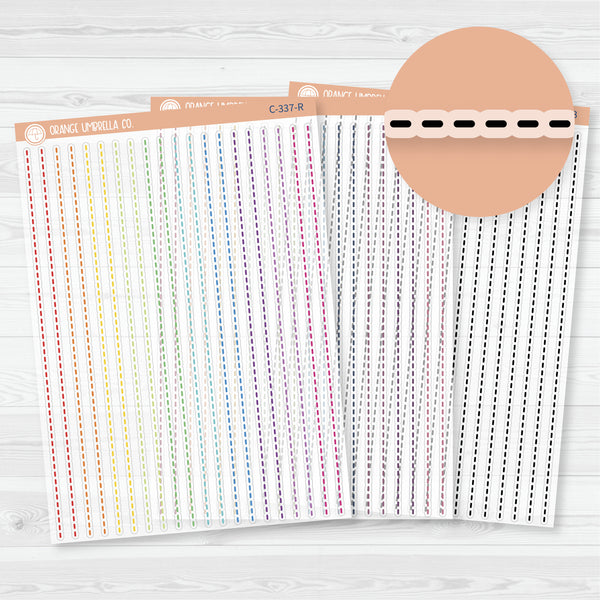 Stitched Washi Strip Divider Planner Stickers