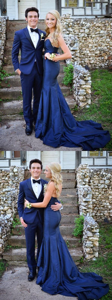 navy blue and yellow prom