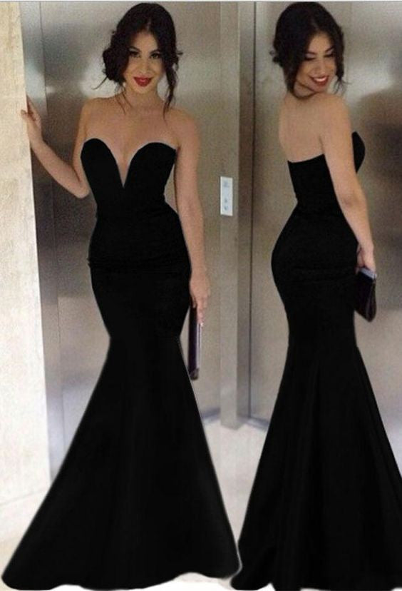 black sweetheart prom dress