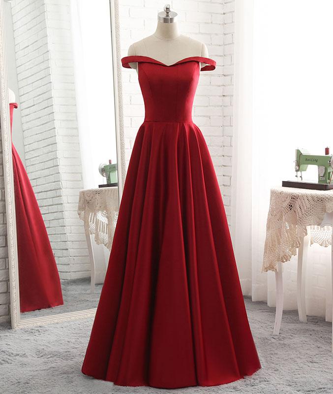 simple off the shoulder prom dress