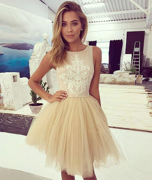 Lace Tulle Short Prom Dresses Homecoming Dressespd200006 