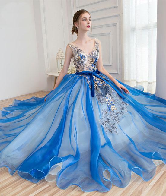 royal blue long gown