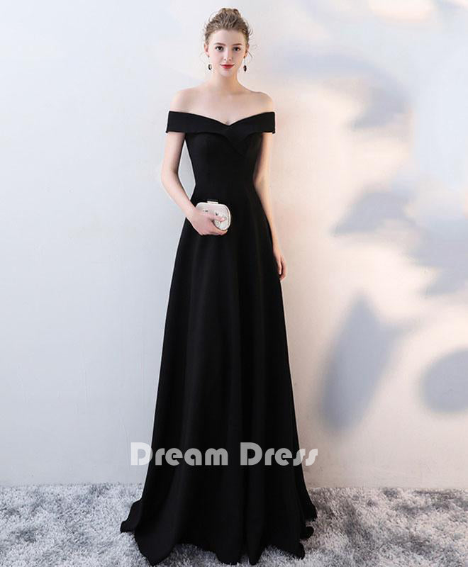 black v neck evening gown