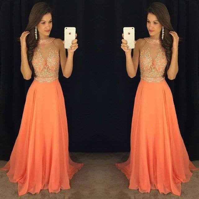 orange elegant dresses