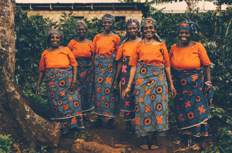 A team of female farmers at Moka Farms.