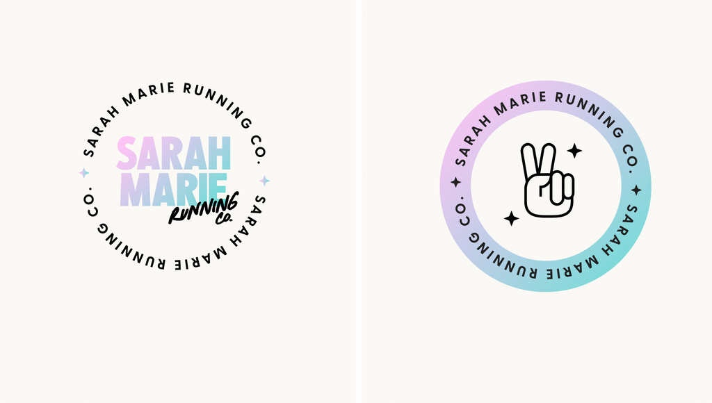 Sarah Marie Running Co. Logo Variants