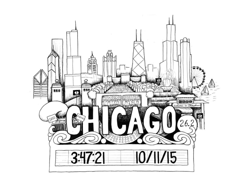 Chicago Marathon Print | Sarah Marie Design Studio
