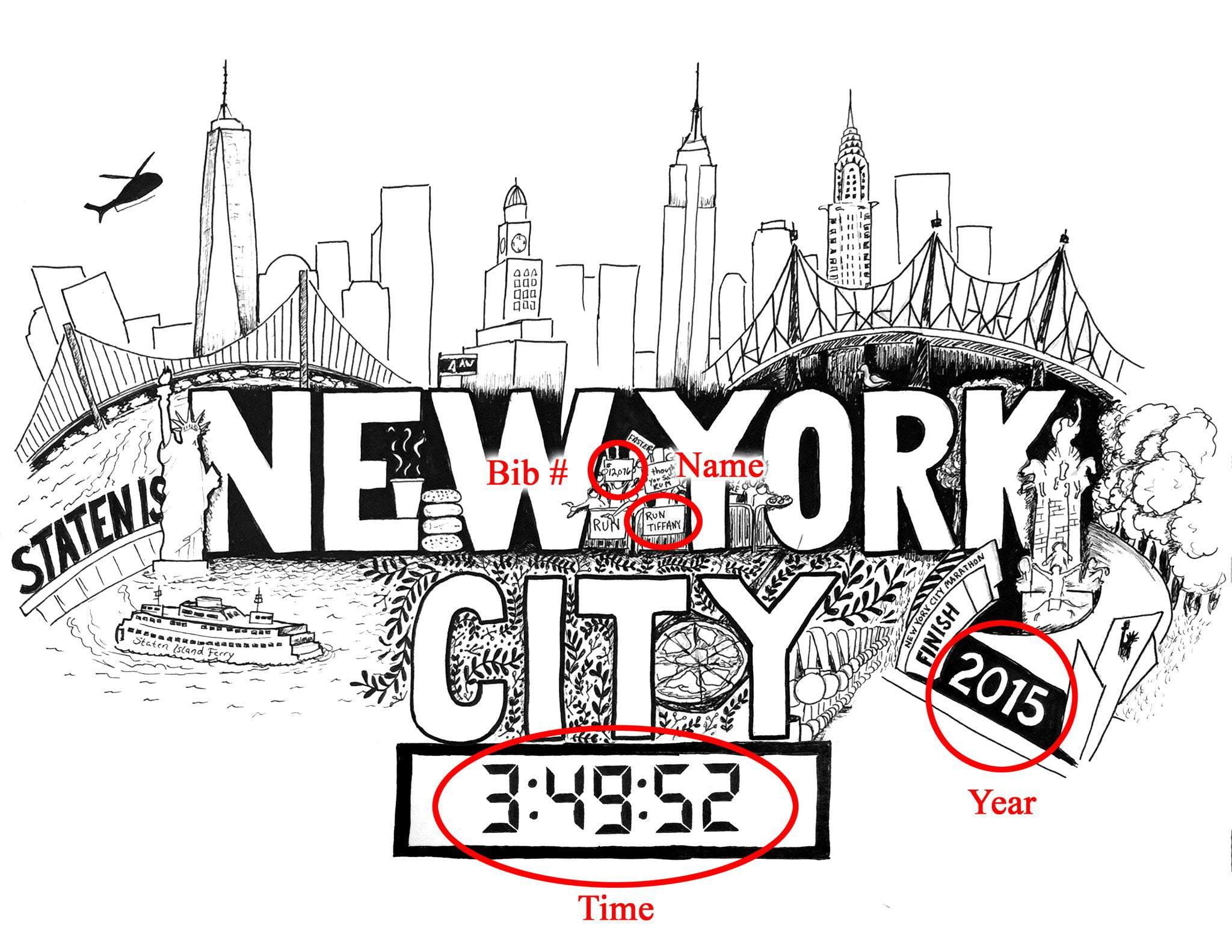 New York City Marathon Print
