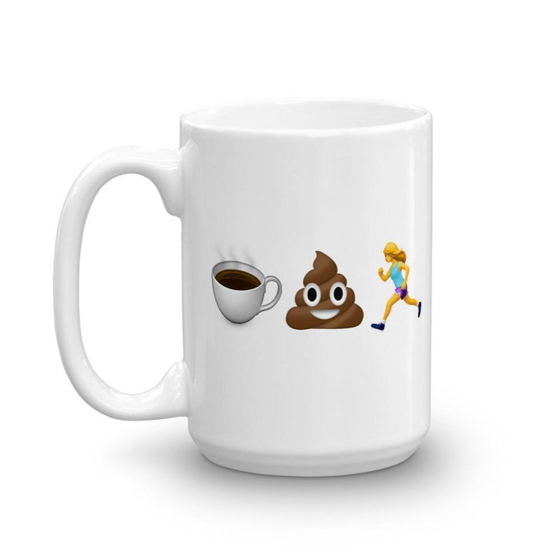 Coffee Poop Runner Girl Emoji Mug Sarah Marie Design Studio