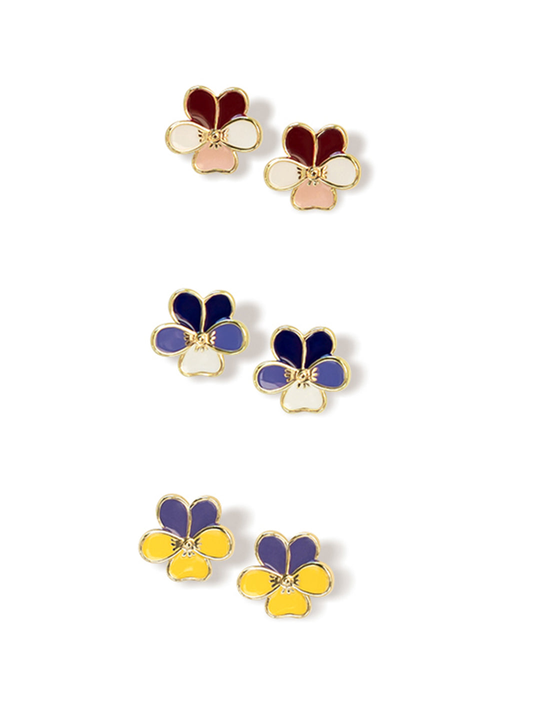 Chowxiaodou Pansy Earrings