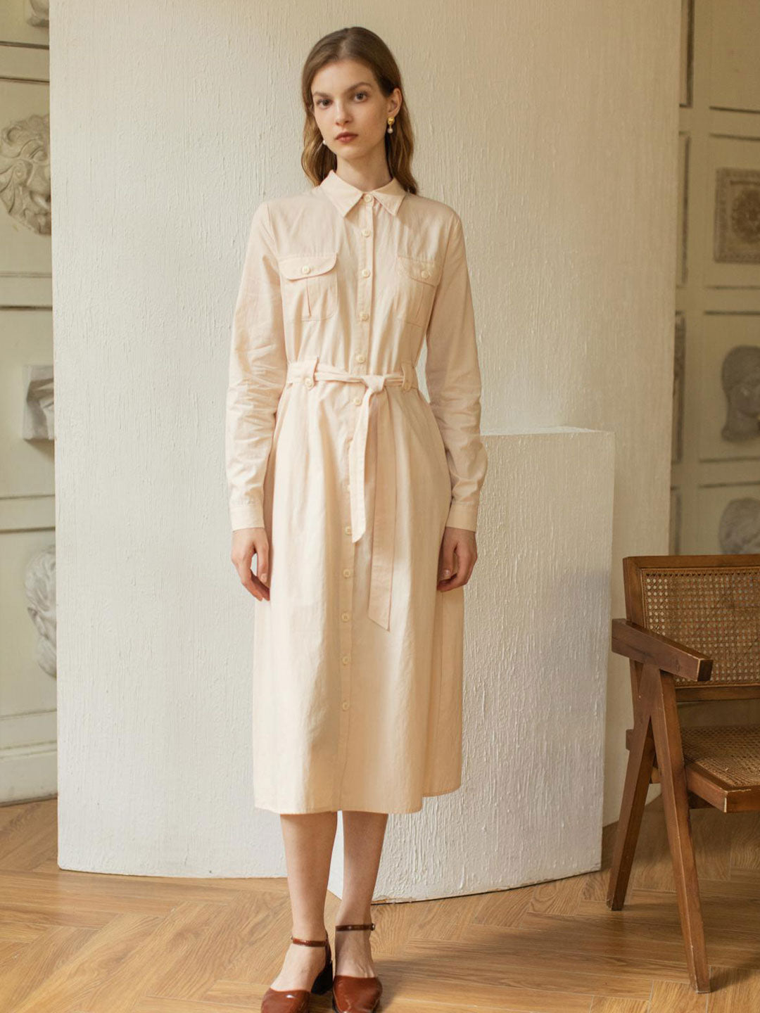 【Final Sale】Zoe 100% Cotton Maxi Shirt Dress