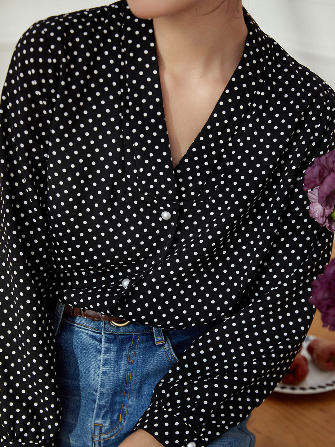 Vera Polka Dot Blouse – Simple Retro