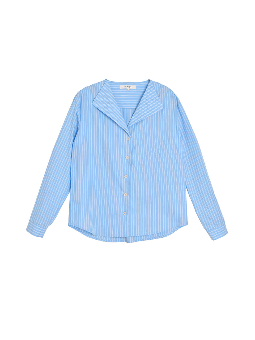 Katerina V-neck Blue Striped Blouse – Simple Retro