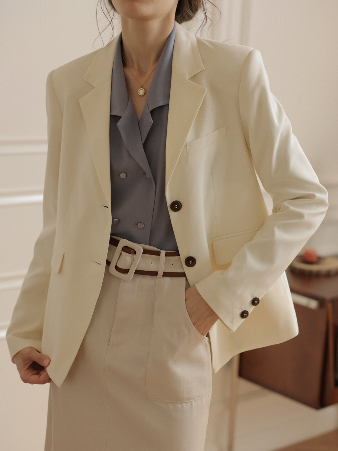 【Final Sale】Ashley White Blazer