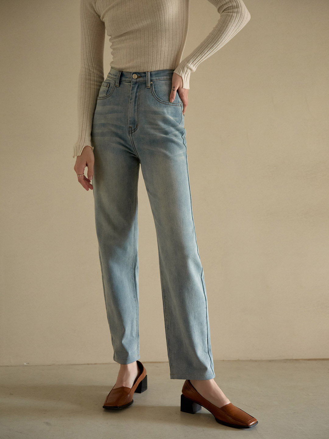 【Final Sale】Evelyn Cotton Jeans