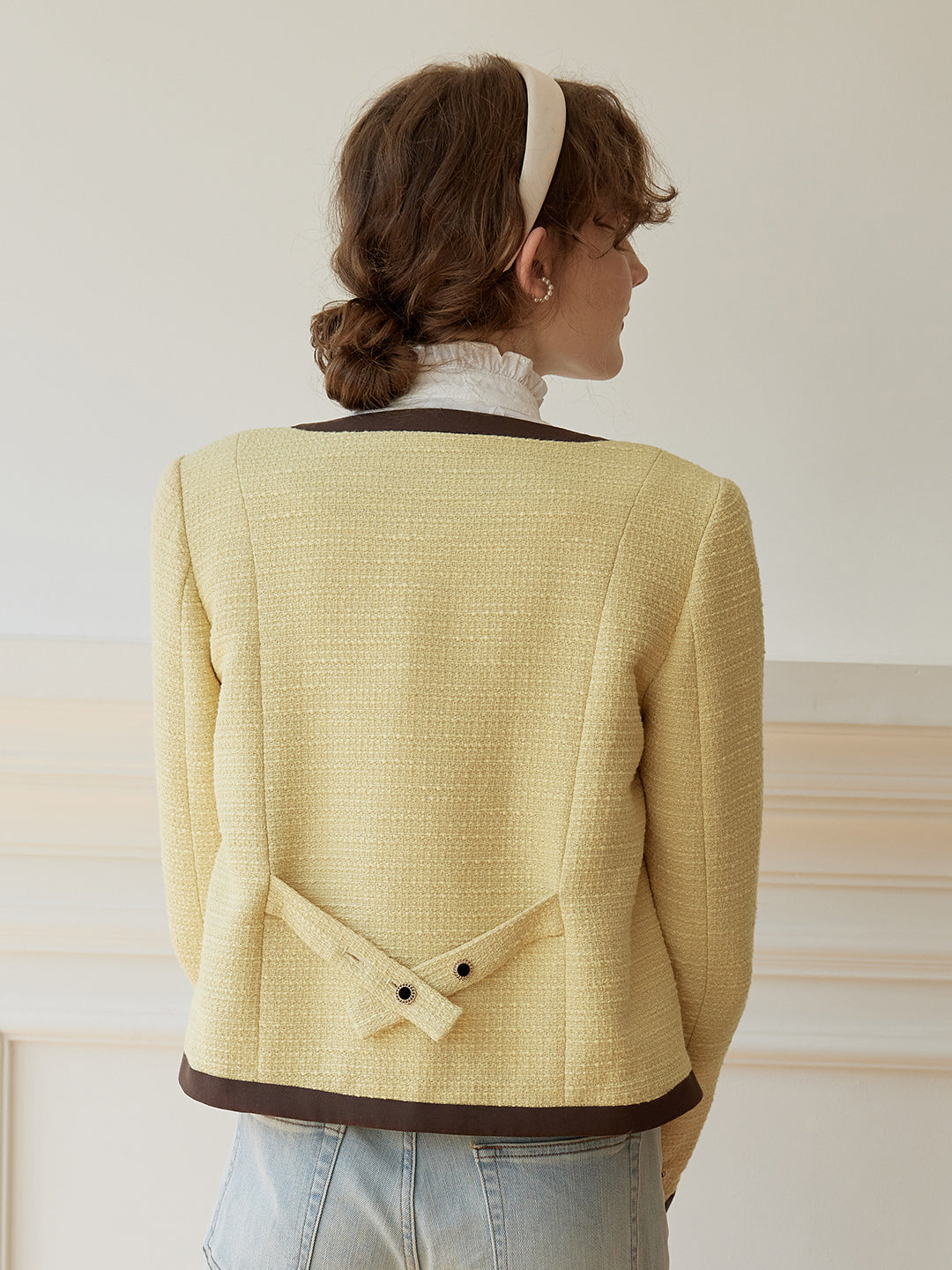 Catherine Yellow Tweed Jacket