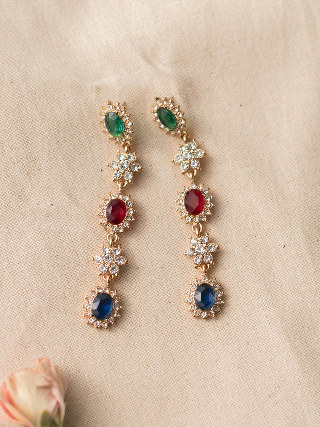 Colored Glaze Vintage Style Earrings