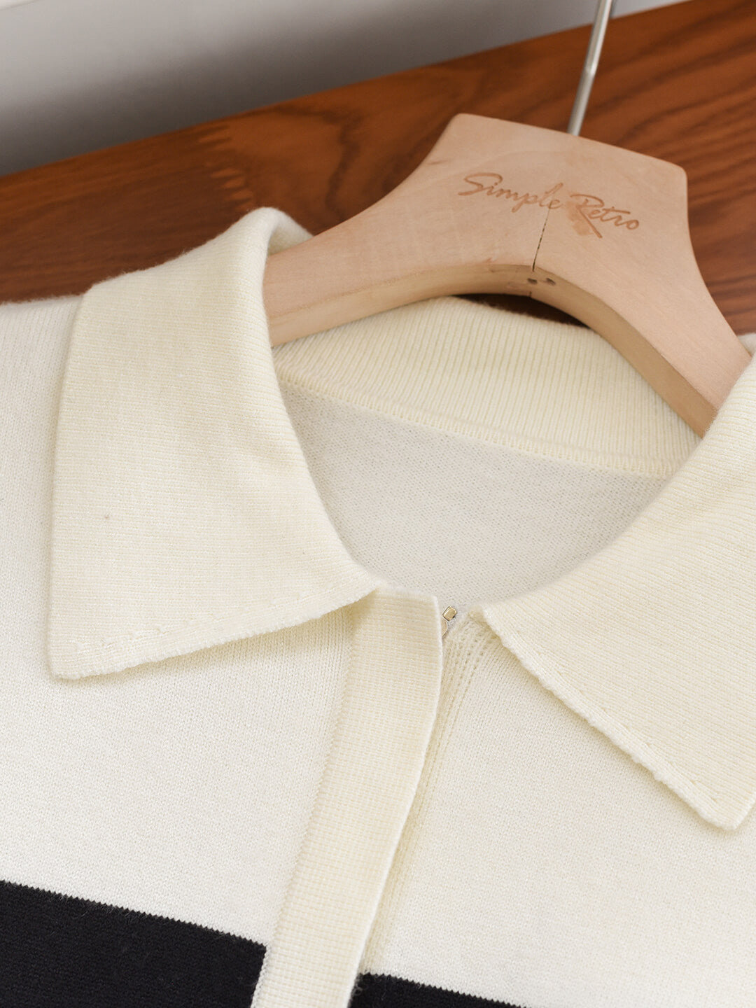 【FINAL SALE】Jamie Stripe Polo White Knit Dress