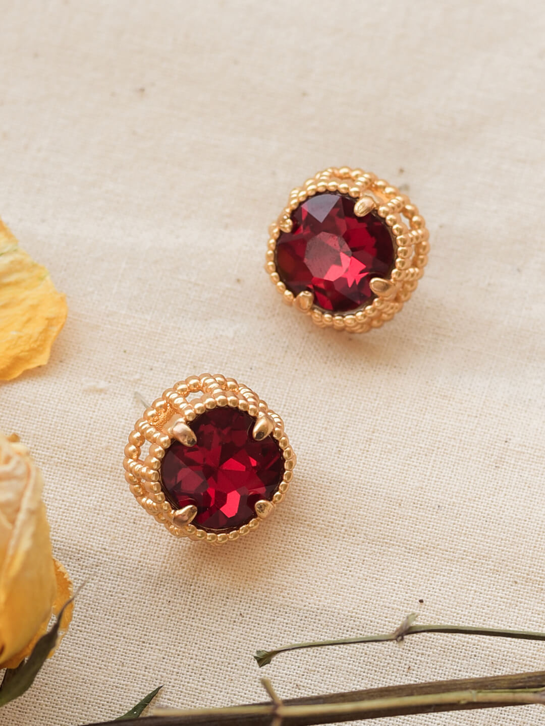 Macaron Red Earrings