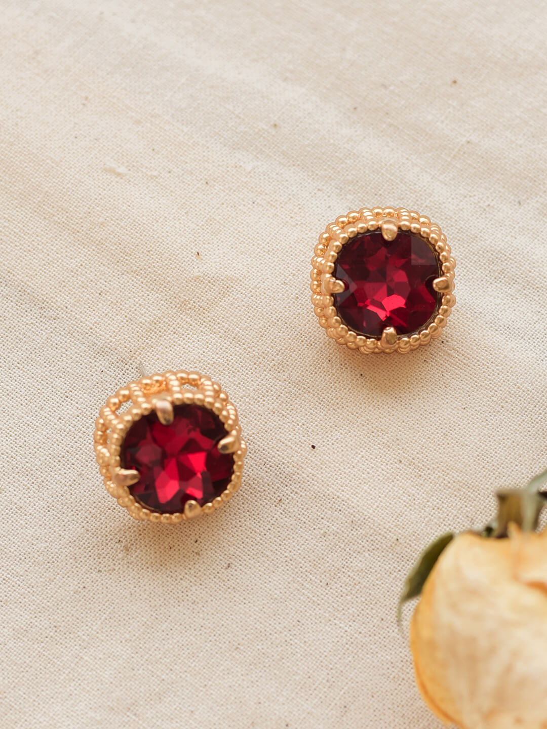 Macaron Red Earrings