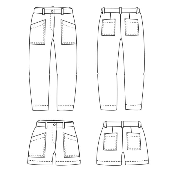 Berlin pants pattern Sketch