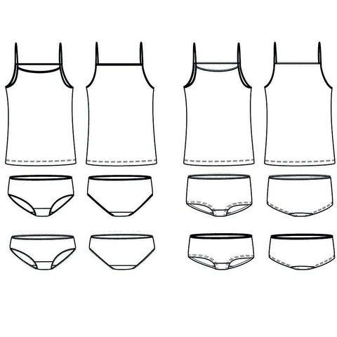 SEBASTIEN Underwear set + Swimsuit - Boy 3-12Y - Paper Sewing