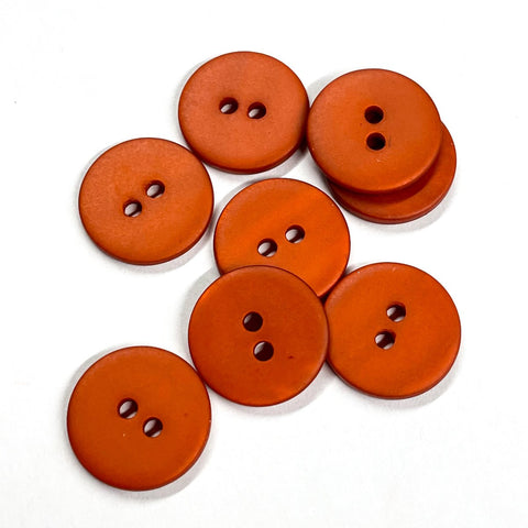 Shell glitter buttons (sold by unit) - Copper - 9mm and 12mm