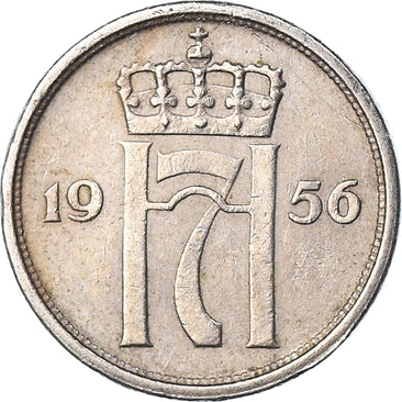 Monnaie, Norvège, 10 Öre, 1956