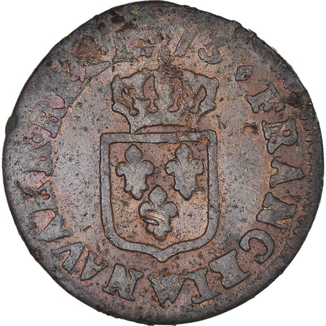 Monnaie, France, Louis XV, Demi sol à la vieille tête, 1/2 Sol, 1773, Lille