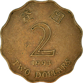 Monnaie, Hong Kong, 2 Dollars, 1993
