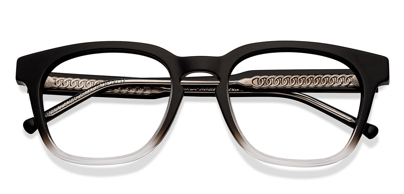 Green Tortoise Black Full Rim Square John Jacobs Rich Acetate