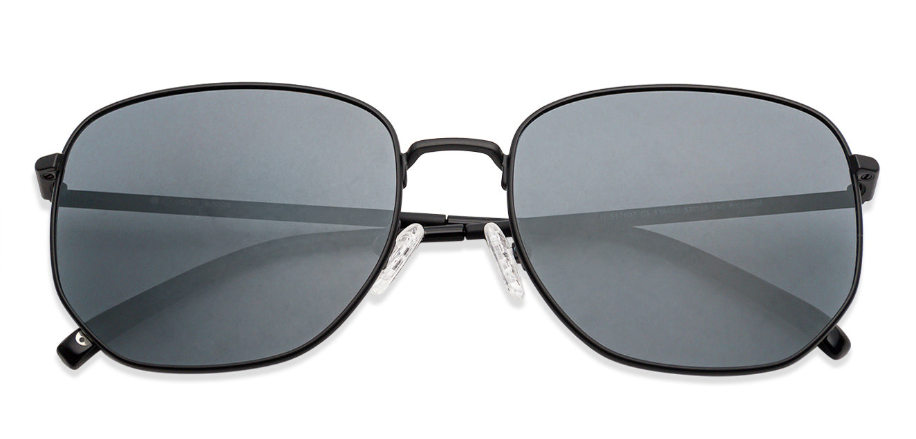Manchester - Black on Black Aviator Sunglasses