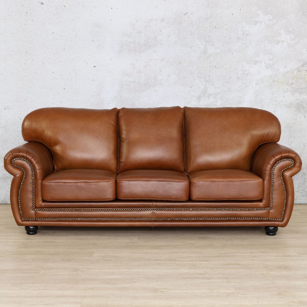 Leather Gallery Isilo Leather 3-seater Sofa - Royal Walnut