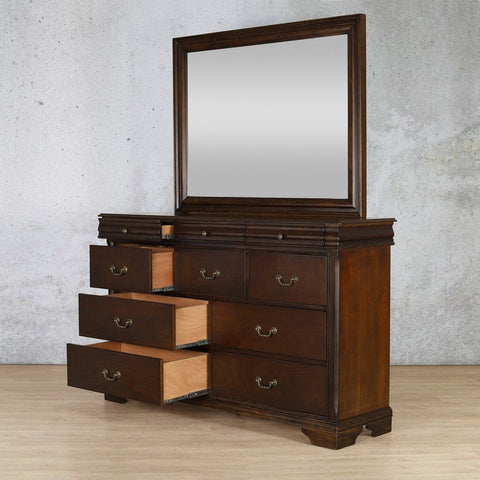 Leather Gallery Kingsley Dressing Table & Mirror 
