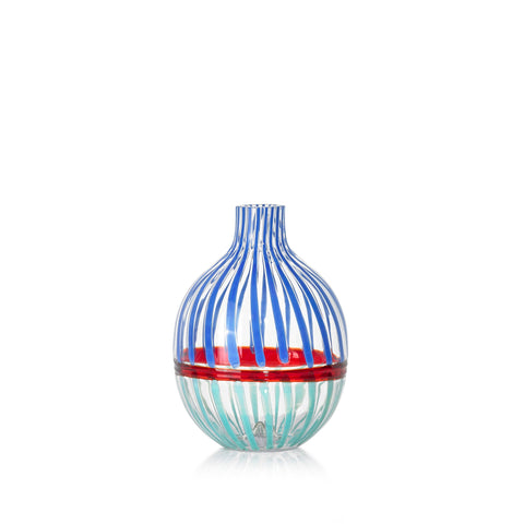 Stipple and Stripe Glassware Set Flute Vase