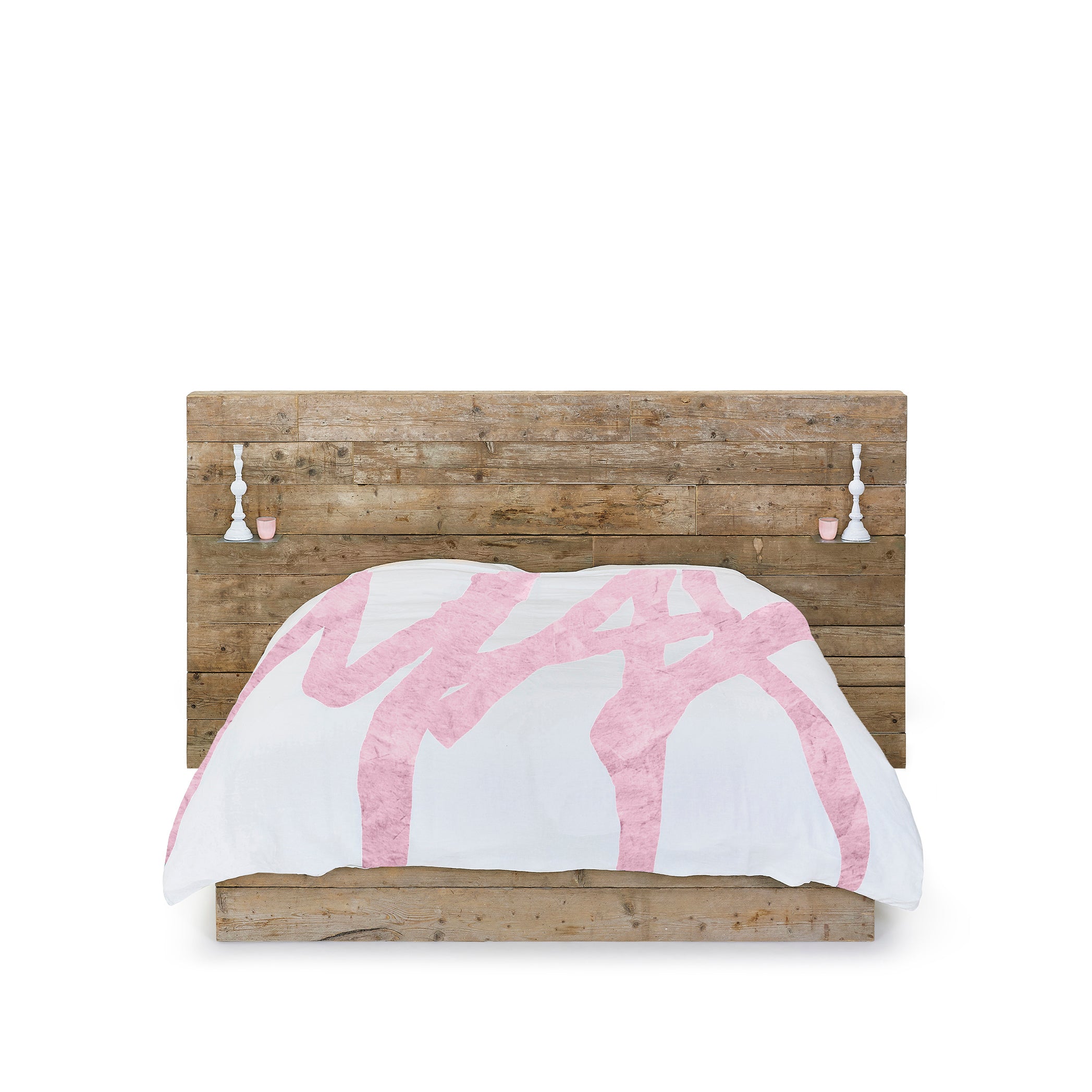 Bespoke Word Linen Duvet Cover In Rose Pink Double Summerill