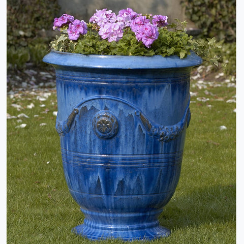 Anduze Urn Planter in Riviera Blue