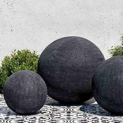 Angkor Spheres Set of 3 in Volcanic Coral