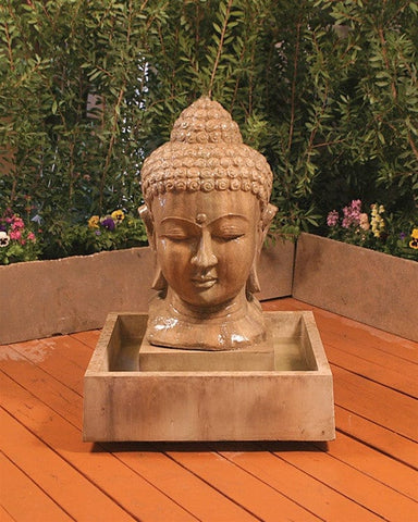 Buddha Head Outdoor Fountain