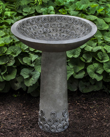 Cirrus Cast Stone Birdbath