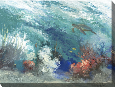 Coral Reef Ocean Outdoor Canvas Art