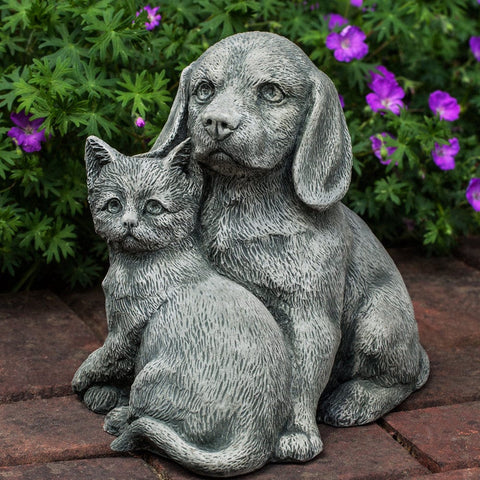 Dog and Cat Statue