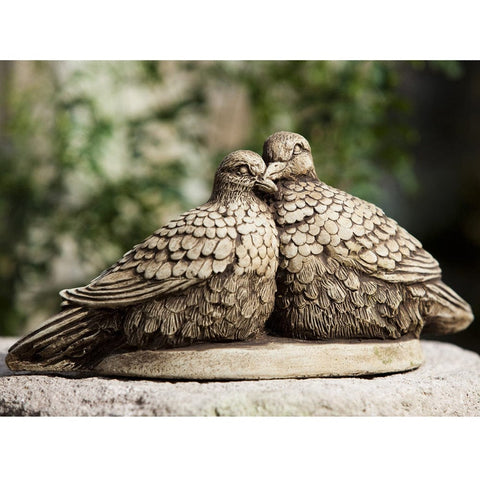Lovebirds Cast Stone Garden Statue