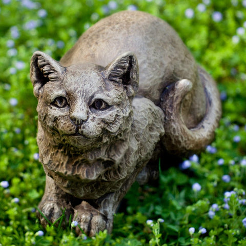 Patience Cat Cast Stone Garden Statue