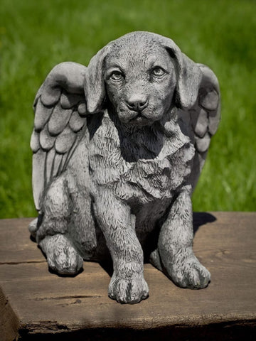 Angel Puppy Cast Stone Garden Statue